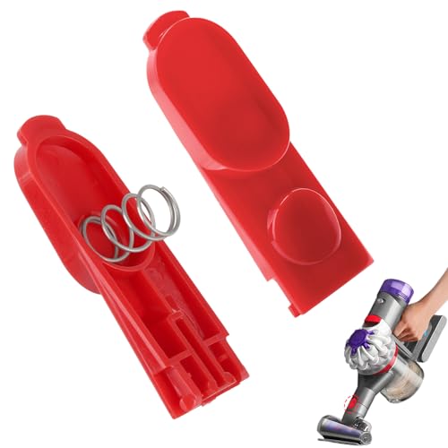 2 Piezas Botón de Repuesto para Aspiradora, Botones de Pestillo con Resorte, Compatible con Aspiradoras Dyson V6/V7/V8/V10/V11/V15, Clip Fijo para Cabezal de Aspiradora y Herramienta de Varita