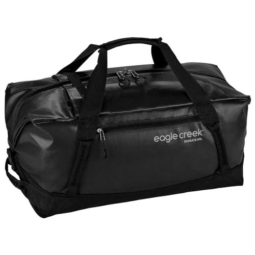 Eagle Creek Migrate 60L Travel Backpack Duffle Bag with Tuck-Away Backpack Straps, Full-Access Wide Mouth Opening & Seamless Bottom Bathtub Construction, Black2