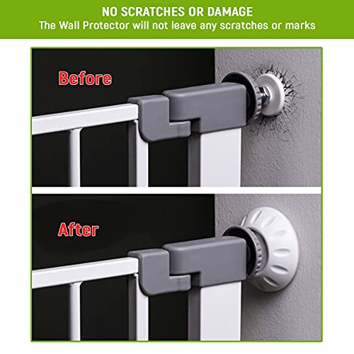 Image of Safe-O-Kid Wall Protector /Bumper Guards for Any Safety Gate, Stable & Non-Slip Safety Wall Pad Guard Wall Protector Pads for Baby Safety Gate, Pack of 4, White
