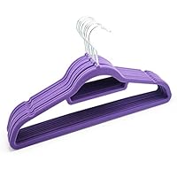 Guaranteed4Less Velvet Coat Hangers - Non-Slip Slim Clothes Hangers with Tie Bar - Heavy Duty Hangers with 360 Degree Hook for Coat, Suit, Trousers & Dresses