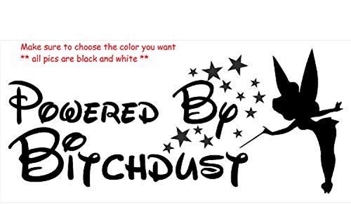 Cartat2s Powered by Bitchdust Vinyl Decal Diva | 7.5 X 3.3 and 12 Colors to Choose from | Car Truck SUV RV Window and Body Sticker (Black)