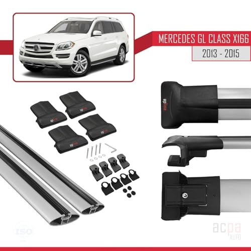Portaequipajes Mercedes Clase GL X166 2013-2015 en aluminio gris elegante 4