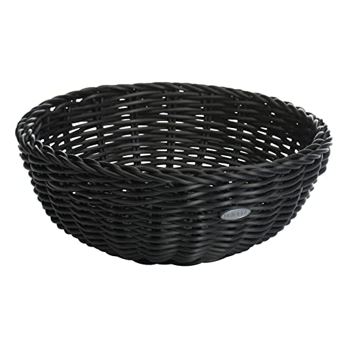 Panier à Pain Noir – 23x10,5 Cm, En Métal Et Tissu, Fabrication Chine, Design Sobre