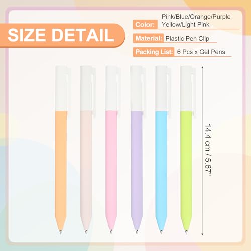 PATIKIL Pack 6 Bolígrafos de Gel 0.5 mm Tinta Rosa miniatura 2