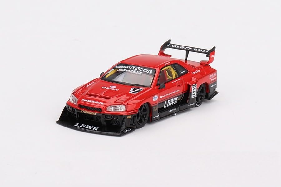 LIBERTY WALK Nissan LB-ER34 ミニカー レッドクローム リバティーウォーク 日産 LB-ER34 ブラジル限定 レッドクローム