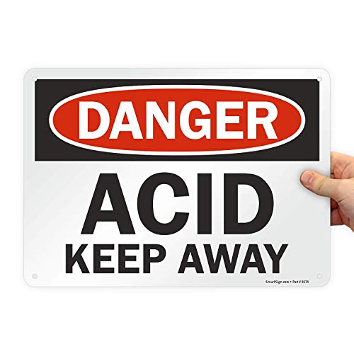 Panneau Danger Acid Keep Away évitez les accidents avec l'aluminium