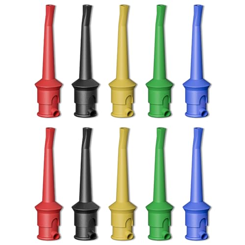Image of Goupchn 10PCS Multimeter Test Hook Clips SMD IC Cable Welding Test Clip for DIY Electronic Components Testing Five Colors