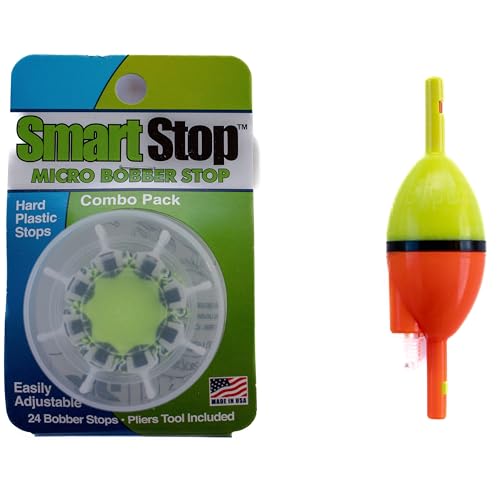 Lighted Smart Slip Lock Bobber & Smart Stop Micro Bobber Stop Medium