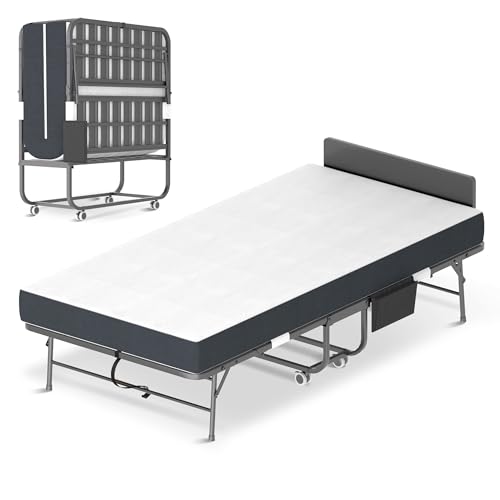 BIZOEIRON Folding Bed with Mattress for Adults