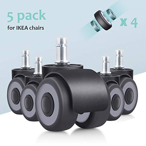 Enyke 2 Inch Office Chair Caster Wheels Rubber Chair Wheels Replacement Upgrade