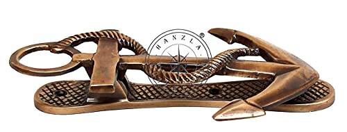 Hanzla Collection 6.5" Nautical Ship's Anchor Antique Brass Door Knocker #TOP3