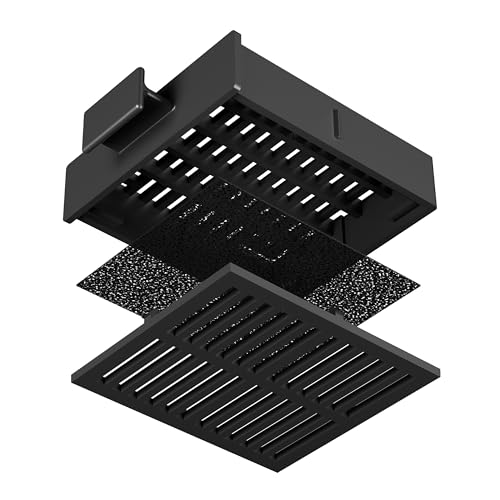 Ciarra Filtro de carbón activo CBCF009 con caja de plástico (1 unidad, negro), repuesto para campana extractora CBCS6903D