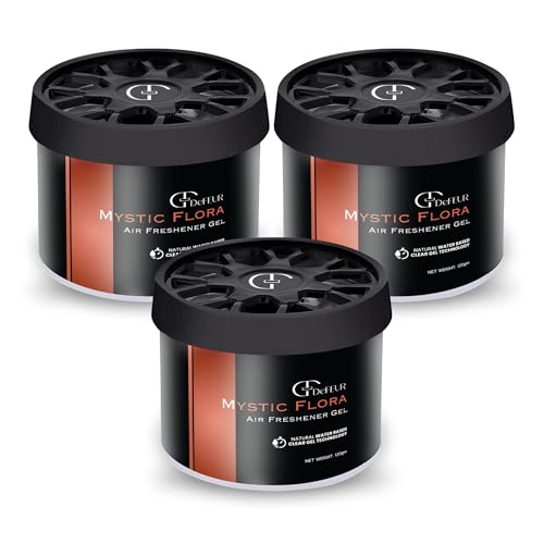 Image of Mystic Flora Gel Car Perfume | 120g Leakproof Air Freshener | Long-Lasting 30 Days | Floral Car Fragrance | Interior Car Accessories | Pack of 3