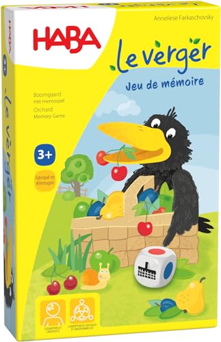 HABA - Jeu de Mémoire : Le Verger - Jeux de société Enfant - Jeux de mémoire coopératif - 3 Ans et Plus - 3274