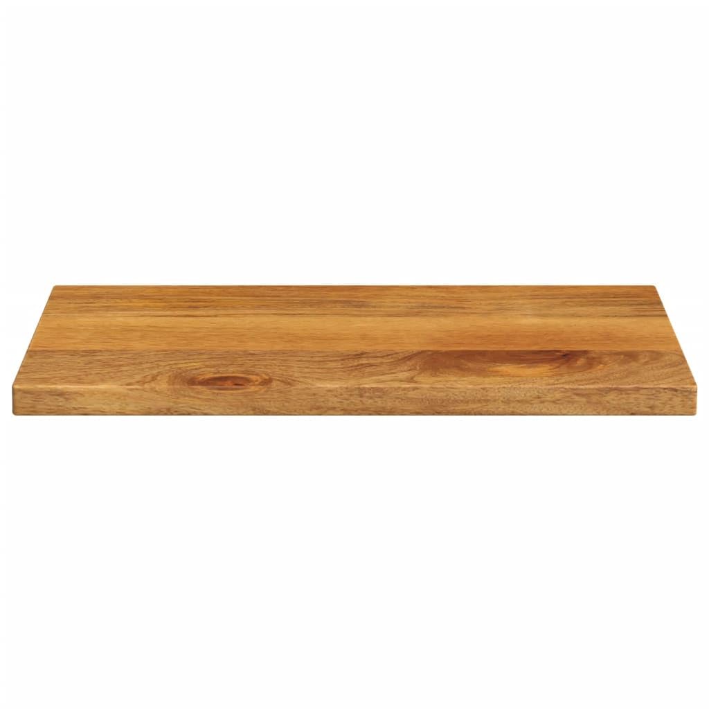 Piano da tavolo in legno di mango massiccio, 50 x 40 x 2,5 cm, rettangolare, piano di ricambio per scrivania, piano di lavoro, mobili, fai da te, robusto, versatile, ideale per ufficio, cucina