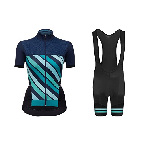 BurningBikewear Uglyfrog Camiseta y Pantalones Cortos de Ciclismo Conjunto Maillot de Manga Corta con Almohadilla 3D para Mujer DXWZ02fb