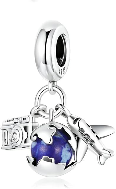Jahn Jewellery Travel Around The World Charms Compatible with all European style Charm Bracelets and Necklaces, S925 Sterling Silver Charm
