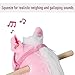 Qaba Kids Ride on Walking Horse Pony Plush Walking Animal with Wheels and Realistic Sounds for 3 Years Old Children - Pink