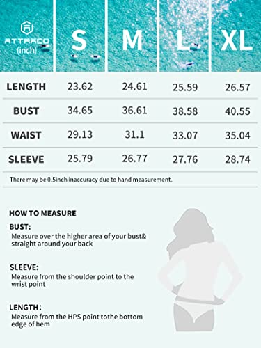 Attraco Women Rash Guard Long Sleeve Uv Sun Protection Rash Guard Splice Wetsuit Swimsuit Top Black Xl #TOP6