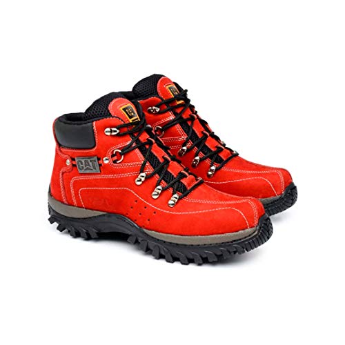 Bota Couro Botina Vermelha Adventure (42)