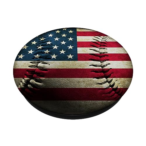 Pop Socket American Flag Baseball Design USA PopSockets PopGrip: Swappable Grip for Phones & Tablets