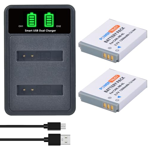 PowerTrust 2pcs NB-6L NB-6LH Akku mit Ladegerät für Canon Powershot SX710, SX700 HS, S95, SX260 HS,SX280 HS, SX540 HS, S120, SX520 HS, SX600 HS, SX610 HS, SX520 HS PowerTrust 2pcs NB-6L NB-6LH Akku mit Ladegerät für Canon Powershot SX710, SX700 HS, S95, SX260 HS,SX280 HS, SX540 HS, S120, SX520 HS, SX600 HS, SX610 HS, SX520 HS