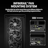 CORSAIR FRAME 5000D RS Modular High Airflow Mid-Tower PC Case – 4x Pre-Installed RS Fans, InfiniRail™ Fan Mounting System, GPU Anti-Sag, ASUS BTF, MSI Project Zero, Gigabyte Project Stealth – Black - Image 5