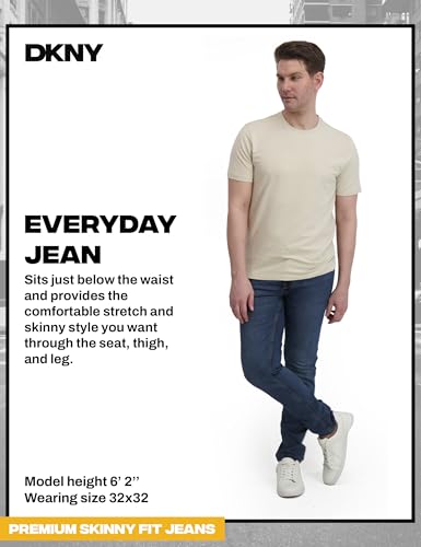 Image of DKNY Men's Skinny Jeans - Premium Soft Stretch Denim Pants | Skinny Fit Jeans for Men