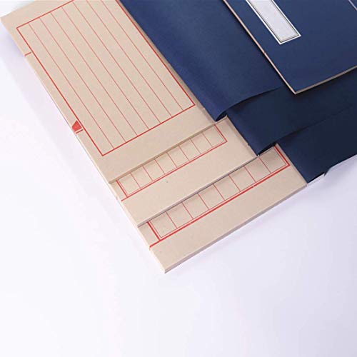 Kymy Half Sheng Shu (Raw Ripe) Xuan Paper/Sumi Paper/Rice Paper,Chinese Japanese Calligraphy Kanji Small Script Book,Lettering Writing Drawing Paper With Vertical Line (Yellow:6.3 Inch X 10.3 Inch) #TOP4