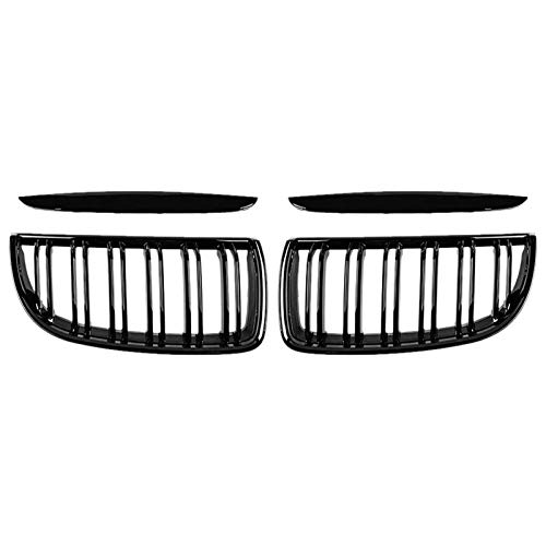 Grille Pare-Choc Avant Centrale pour E90 325i 328i 330i 335i Berline Berceau Noir Mat de 2005 à 2008