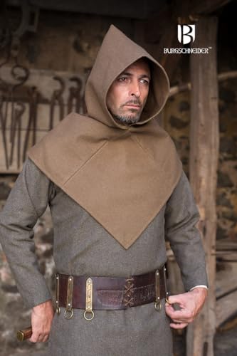 Burgschneider - Skjoldehamn Cowl Bjorn - Wool for Historical Costume Clothing Larp SCA2