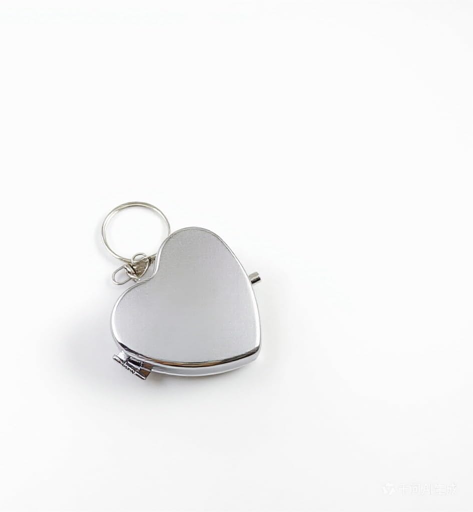 20pcs Sublimation Blank Pill Box Metal Heart Shape 2 Compartment Medicine Pill Case with Keychain,Portable Pocket or Purse Pill Box for DIY Heat Transfer Print