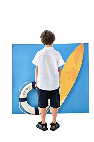 Arshiner Boys Linen Shirt Button Down Henley Short Sleeve Casual Dress Summer Beach T Shirts Top with One Pocket4