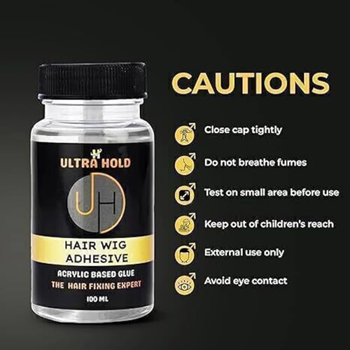 Image of Ultra Hold Hair Patch Adhesive Glue | Long-Lasting Stronghold Hair Patch Glue for Men & Women Waterproof Acrylic-Based Wig Adhesive with Applicator For Hair Extension & Lace Wig (100 ml)