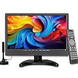 Jexiop 14 Inch LED HD TV,Portable Small Television with HDMI Input,Built-in Digital Tuner/HDMI/USB/DC-12IN-Supports Wall-Mounted-for Bedroom,Kitchen,RV - Includes Remote Control(Black)