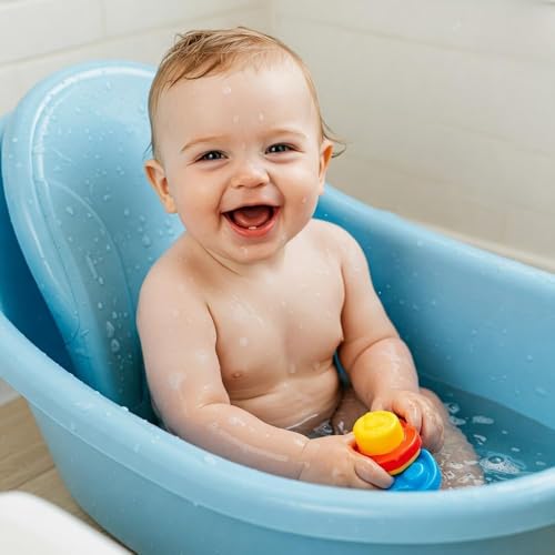 Image of Lexara Portable Folding Bathtub for Bathroom - Large Freestanding Soaking Tub with Thick Insulated, Ice & Hot Spa Tub, Collapsible Cold Plunge Therapy, Muscle Recovery Tub (Plastic Baby Bathtub)
