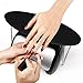 Poggiamano per Manicure, Cuscino Poggiamano Professionale per Nail Art, Materiale in Pelle Microfibra, Morbido e Resistente (Nero)