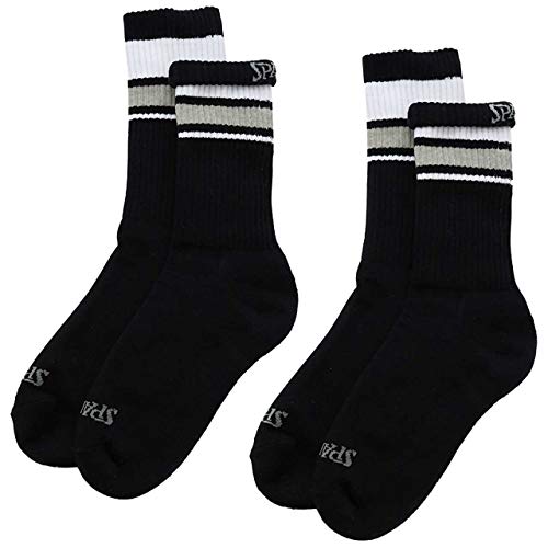 バスケットボール ウェア ソックス クルーソックス 2P LINE ブラック 25-27cm SAS180010 バスケ バスケット SAS180010 25-27cm