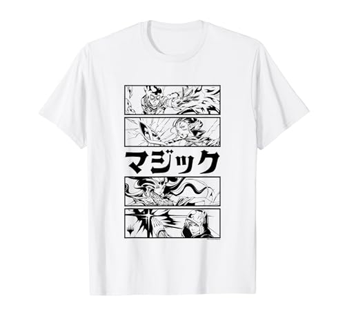 Magic: The Gathering Planeswalker Black & White Kanji Panels T-Shirt