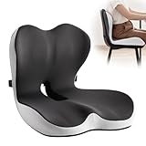 Hoveeso Office Chair Cushion for Tailbone & Low Back Pain Relief, Car and Truck Seat Cushion, Comfortable Foam and High Backrest, Suitable for Office Chairs, Cars, Trucks, and Home Chairs
