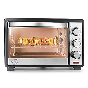 Pigeon Oven Toaster Grill (12383) 20 Liters OTG with Rotisserie, Oven Toaster and Grill for Grilling and Baking Cakes (Grey), Standard