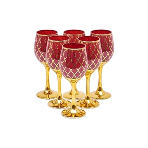CretFine Set of 6 Decorative Wine Glasses Cover