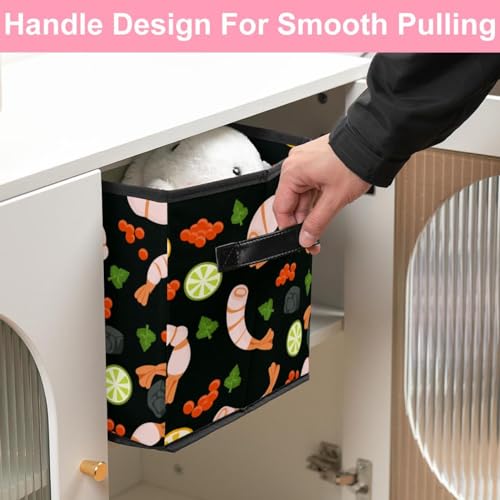Boîte de rangement pliable tissu cube panier de rangement placard maison - 7