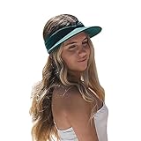 Zvn Zojne Sombrero de sol para mujer, sombrero elástico para mujer, protección UV UPF50+, sombrero de ala ancha, visera plegable para playa, deportes, sombrero de pesca para mujer, para