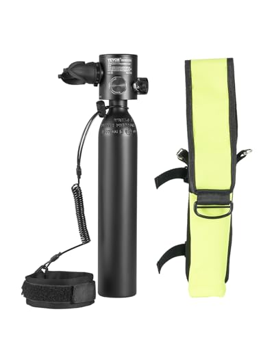 VEVOR Tauchflasche tragbare Tauchflasche 0,5 L, Sauerstoffflasche zum Tauchen unterstützt 5–10 Minuten Unterwasseratmung, 30 m Tauchtiefe, Lungenflaschen-Set für Unterwassererkundung/-Rettung