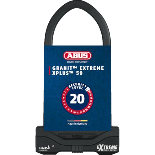ABUS Bügelschloss Granit Extreme 59 – Motorrad- & Fahrradschloss mit XPlus Zylinder – höchstes...