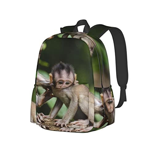 FJAUOQ Lindas mochilas de cordero de oveja para niñas y niños, bolsas escolares de alta capacidad, mochilas de jardín de infantes, mochila para la escuela, Lindos monitos, Talla única