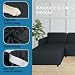 Ystyle Couchbezug L Form Stretch, Sofabezug Sofabezug Ecksofa L Form, Universal Sofa Überzug Ecksofa, Couch Cover L Shape Sofaschoner Schonbezug (2 Sitzer+3 Sitzer, Dunkelgrau)