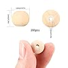 200 Stück Holzperlen zum Auffädeln, Natur Holzkugeln, 12mm Runde Holzperlen mit Loch für Makramee DIY Schmuck Herstellung Heimwerker Handwerk (12MM x 200 Stück) #2