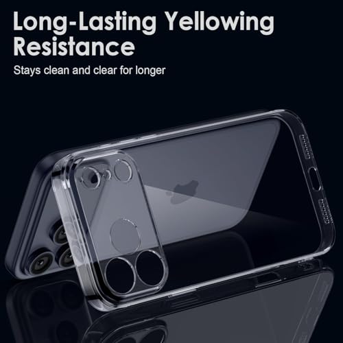 Image of REALCASE Stylish Silicone Back Cover Case for iPhone 17 Pro Max | Scratch Resistant Protective Crystal Clear Transparent Shock Proof Bumper Back Cover Case for iPhone 17 Pro Max